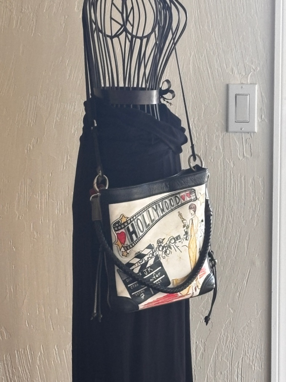 Brighton Black,White &Red Leather Crossbody - Personal for “Jennifer”